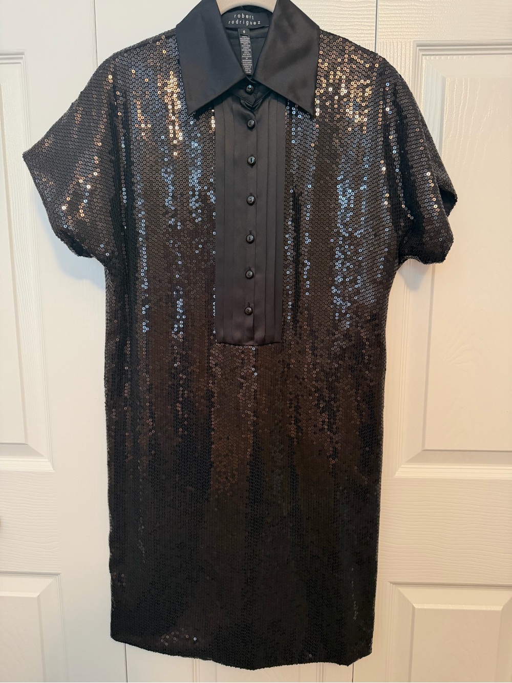 Robert Rodriguez Black Sequin Dress